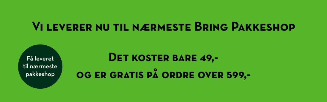 Vi leveret til Bring pakkeshop